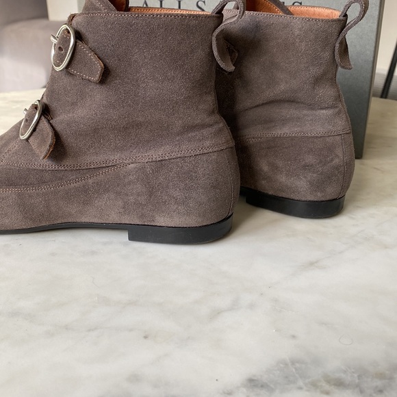 All Saints taupe suede boots - Picture 2 of 6